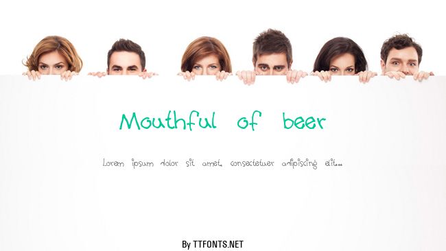 Mouthful of beer example